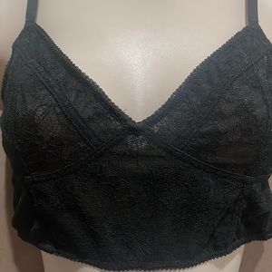 Black Lace Crop Bralette